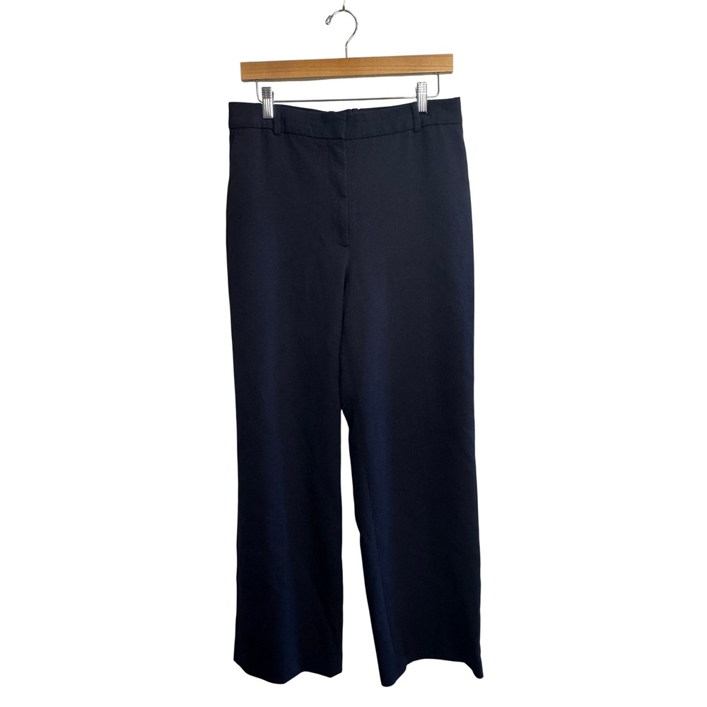 Babaton Aritzia Womens 10 Navy Blue Agency Pant High Waisted Straight Leg